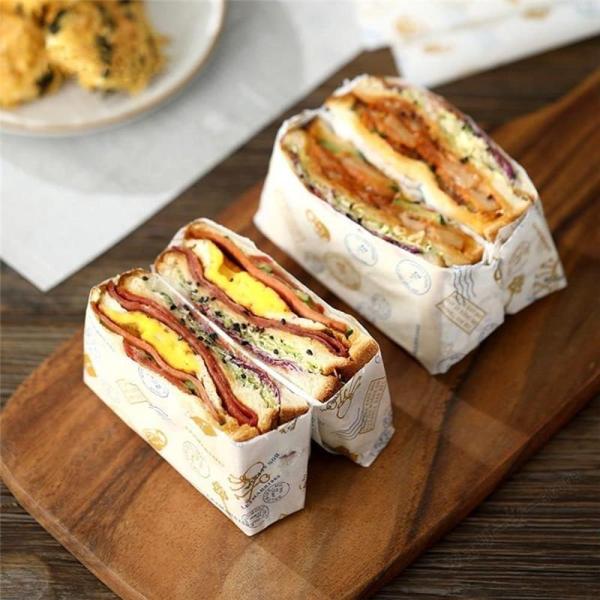 ベーキング紙 サンドイッチ ラッパー 50枚 クッキングシート 耐熱 ワックスペーパー 天ぷら敷紙ク 耐油 食品 グレードグリース紙 ラッパー包装紙 パンパッケージ内容: 50pcs xシートのワックスペーパープログレード品質。食品と直接接...