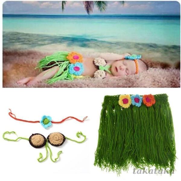 ■商品内容：フラワーダンスドレスベビーコスチューム、（髪飾り、ブラジャー、スカートの三点セット）☆オススメポイント☆可愛さと心地よさを考えた、微笑ましいベビーコスチュームです。☆記念撮影やお食い初めなどにも☆出産祝いや誕生日ギフトなどにも喜...