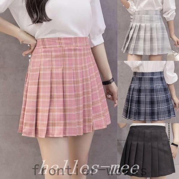 プリーツスカート スクール 制服 スカート発表会 チェック柄 無地 女子 高校生 定番 ショット丈 スカート ミニ丈 大きいサイズ パンツ付き透け感のないやや厚手の生地は、シワになりにくいのも嬉しいポイント。歩くたびにふわっと揺れるプリーツ...