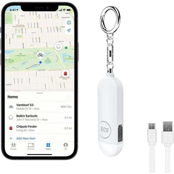 紛失防止タグ gps【スマートトラッカー+防犯ブザー】追跡タグ 小型GPS発信機 忘れ物防止 探し物発見器 探し物/スマホが見つかる 紛失防止トラッカー LEDライト付き USB充電 軽量 持ち運びに便利 キーファインダー 子供/犬/猫/ス...