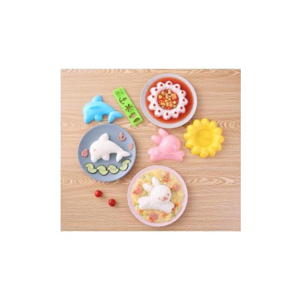 商品名:おにぎり押し型 ウサギ フラワー イルカ おにぎり抜き型 キャラ弁 グッズ お弁当グッズ お弁当作り おにぎり 押し型 抜き型 キャラ弁 ご飯型抜き おにぎり型 海苔カッター デコ弁                         ...