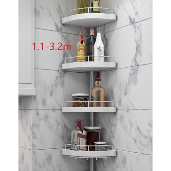 ラック バス用品 バスラック コーナー おしゃれ 収納ラック 突っ張りラック 4段 お風呂 浴室 つっぱり棒 新生活