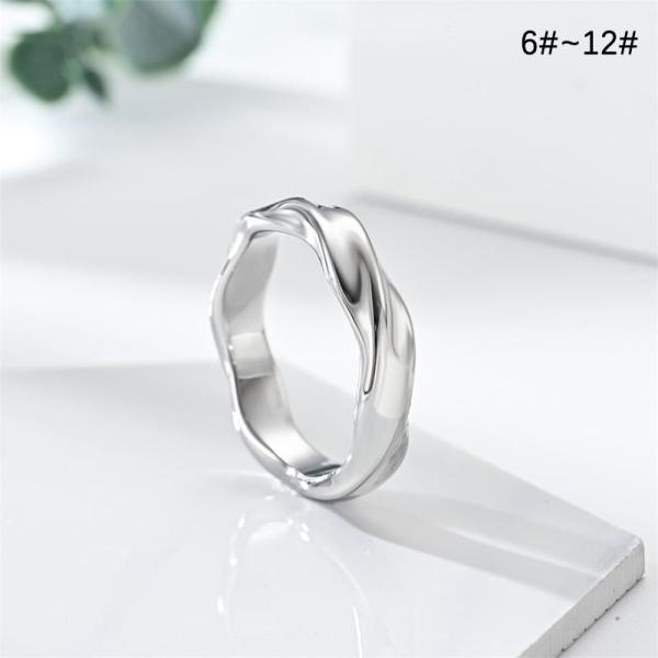 指輪 リング サージカルステンレス レディース アクセサリー 金属アレルギー対応 デザインカット 9号 11号 13号 シンプル おしゃれ プレゼント