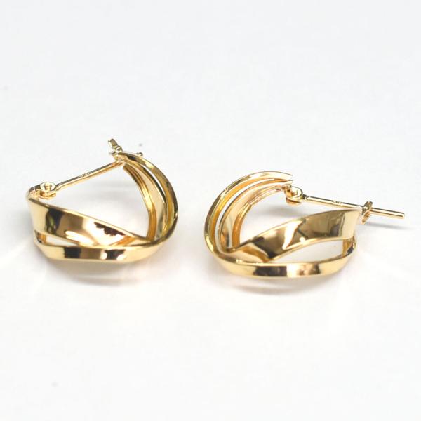 ピアス★両耳用　フープ　ゴールド 楽天市場】18金 K18 フープ ピアス 2.0 × 30mm ゴールド