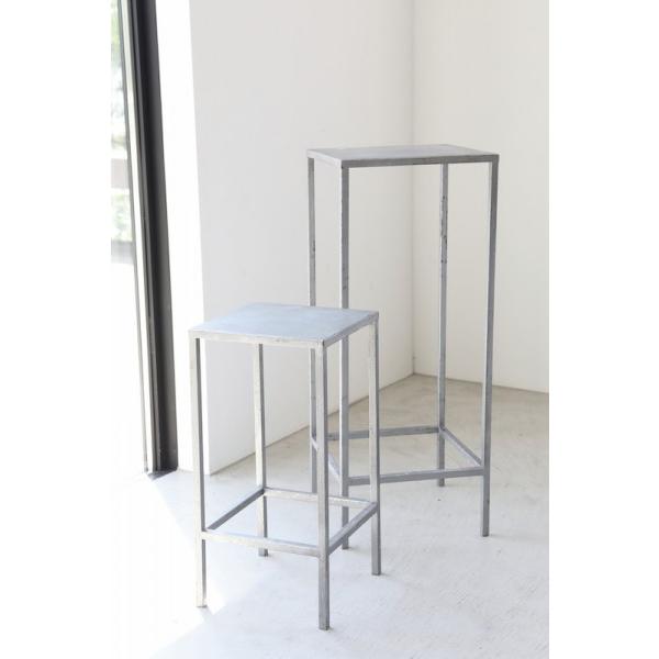 コラムスタンド 花台 屋外　50cm 2台の販売ペースです。 プランタースタンド 飾り台 シルバー ランス フラワースタンド