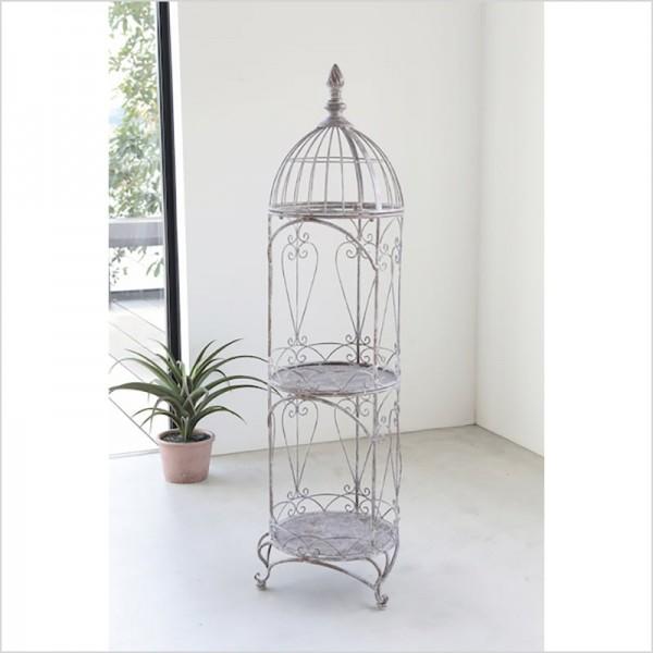 フラワーラック アイアン 花台 フラワースタンド ホワイラス プランツ