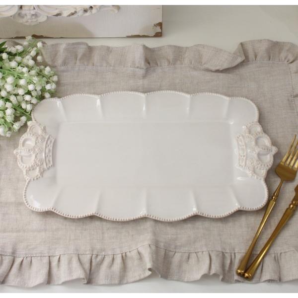 フレンチカントリーな王冠モチーフシリーズ ロイヤルクラウン レクト 横長 ケーキ皿 長方形 アンティーク風 アンティーク 陶器 フランス Ha 68 Style Rococo 通販 Yahoo ショッピング