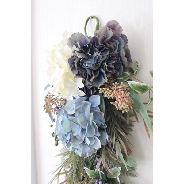 フラワーデコ アジサイ ブルー 8731 造花 壁掛け 紫陽花 スワッグ シルクフラワー アーティフィシャルフラワー ウォールデコ 壁飾り Har 139 Style Rococo 通販 Yahoo ショッピング