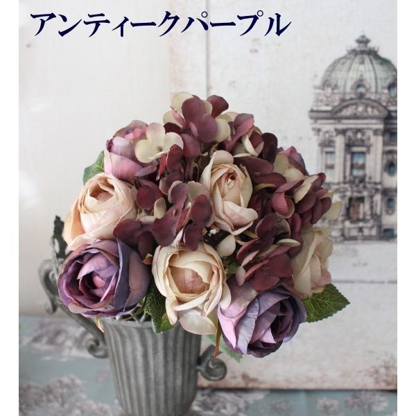 アンティークカラー ローズブーケ アンティーク風 シック 大人カラー 薔薇 紫陽花 造花 シルクフラワー アーティフィシャルフラワー インテリアフラワー ブーケ Sr 9 Style Rococo 通販 Yahoo ショッピング