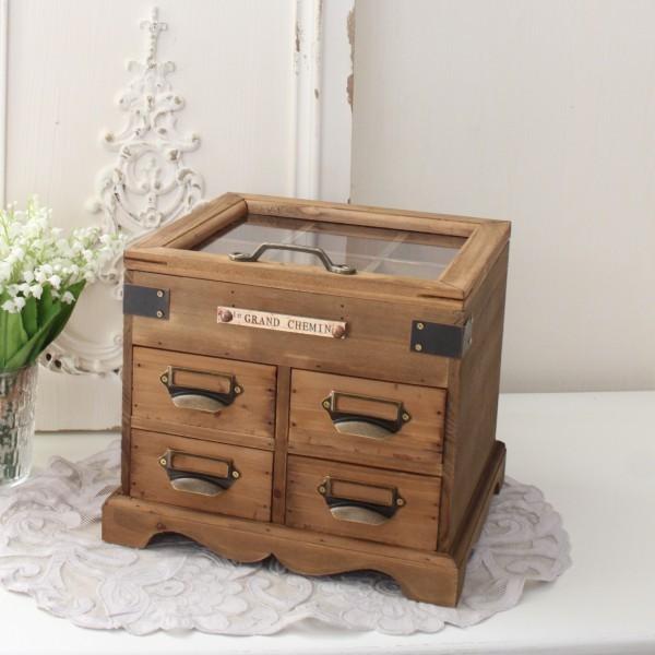 アンティークな木製コレクションケース ハーフサイズ コレクション 