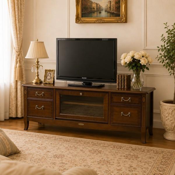 テレビ台 テレビボード 120 TVボード ブラウン 象嵌 ベネチア 