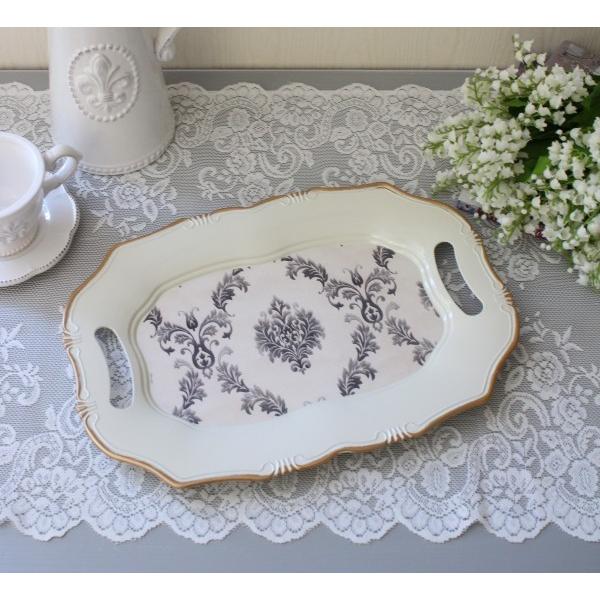 ダマスク柄トレイ ｍサイズ トレー おしゃれ アンティーク風 雑貨 輸入雑貨 Antique Shabby Chic お盆 ディスプレイトレー Vi 242 Style Rococo 通販 Yahoo ショッピング