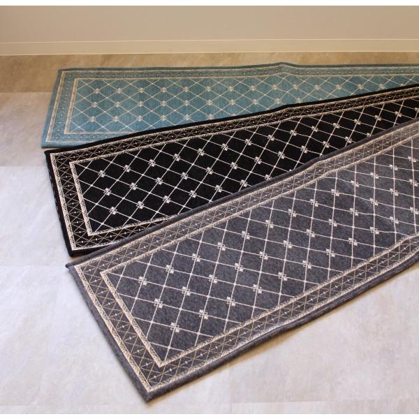 フレンチスタイル キッチンマット 50 180 グレー ブラック ブルー おしゃれ ラグ 滑り止め付き シック シャビーシック アンティーク風 Vi 268 Style Rococo 通販 Yahoo ショッピング