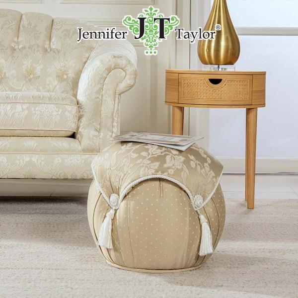 ラウンドスツール スツール 椅子 可愛い ホワイト フラワー Heirloom