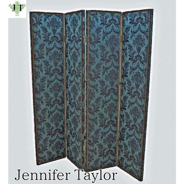 ジェニファーテイラー 4連 衝立 ファブリック カルトナージュ