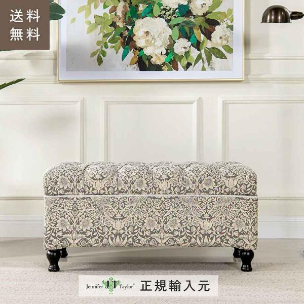 ベンチスツール いちご泥棒 ベスト・オブ・モリス 猫脚 イタリア フレンチテイスト 猫脚ベンチスツール（イチゴ泥棒）｜Y-KAGU(輸入家具