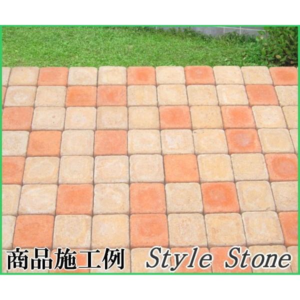 タイル 庭 置くだけ レンガ貼り 防草シート Diy ガーデニング レンガ ピンコロ おしゃれ ジョイント 敷くだけ タイル 平 4シート入 販売 Constructoracg Cl