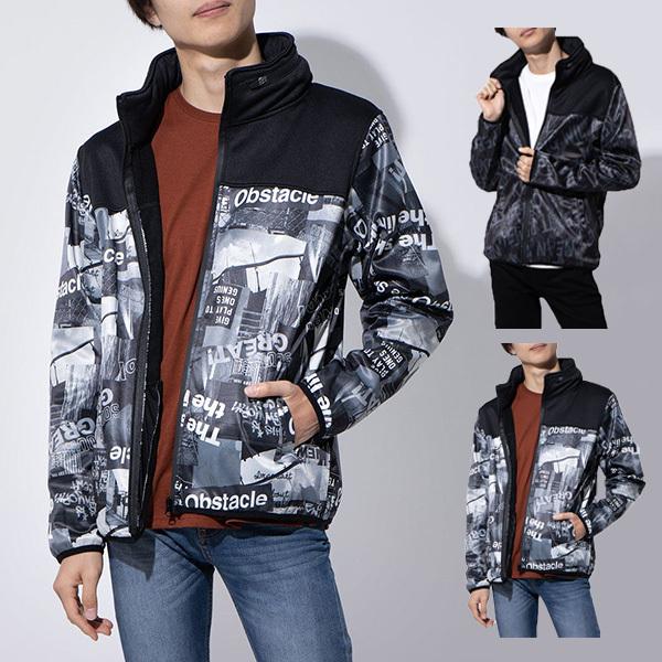 ブルゾン ジャンパー ボリュームネック フリース フォトプリント 防風 暖かい 秋 冬 モノトーン ストリート アウター ユニセックス メンズ Sb 0271 101 メンズファッション Styleblockmen 通販 Yahoo ショッピング