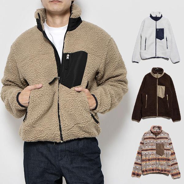 ブルゾン ボア ジップアップ 秋 冬 長袖 無地 総柄 ポケット 配色 ジャケット アウター ユニセックス メンズ Sb 2685 メンズファッション Styleblockmen 通販 Yahoo ショッピング