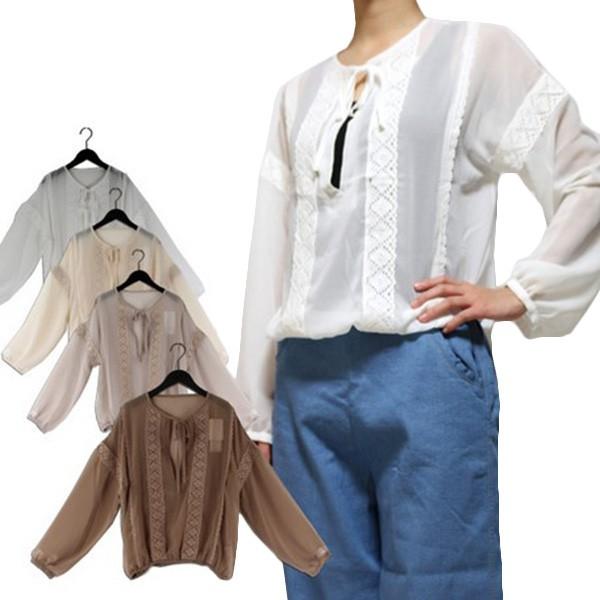 シャツ ブラウス 秋冬 シャツ ブラウス レース シフォンブラウス 白 通勤 オフィス カジュアル レディース Sb パーティードレス Style Block 通販 Yahoo ショッピング