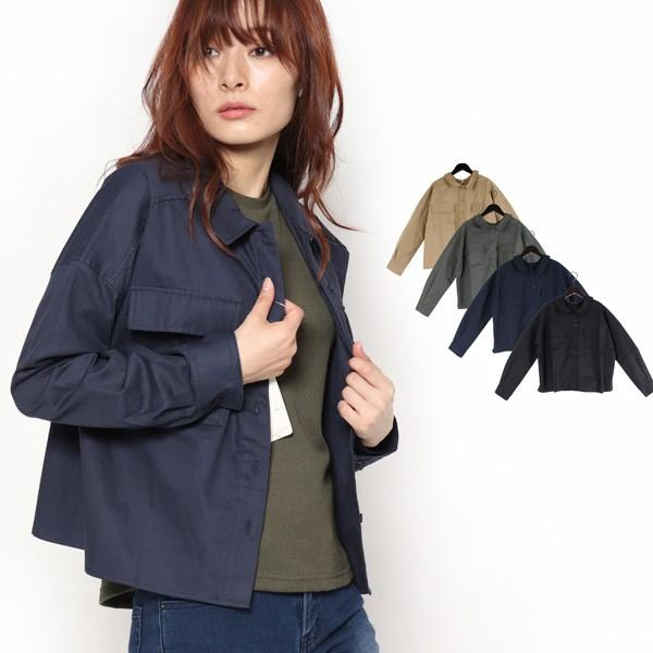 シャツ ブラウス ミリタリーシャツ ワイドカラー 長袖 綿100 コットン100 トップス レディース Sb メンズファッション Styleblockmen 通販 Yahoo ショッピング