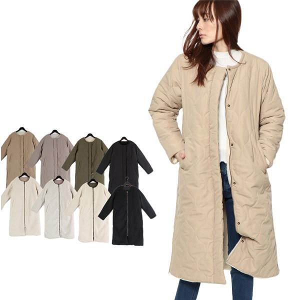 コート 春夏 コート ノーカラーコート ロングコート 中綿 リバーシブル ボア ピーチ 無地 ベーシック アウター レディース Sb パーティードレス Style Block 通販 Yahoo ショッピング