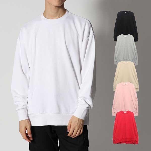 スウェット トレーナー 長袖 クルーネック サイドジップ 無地 シンプル プルオーバー トップス メンズ Sb メンズファッション Styleblockmen 通販 Yahoo ショッピング