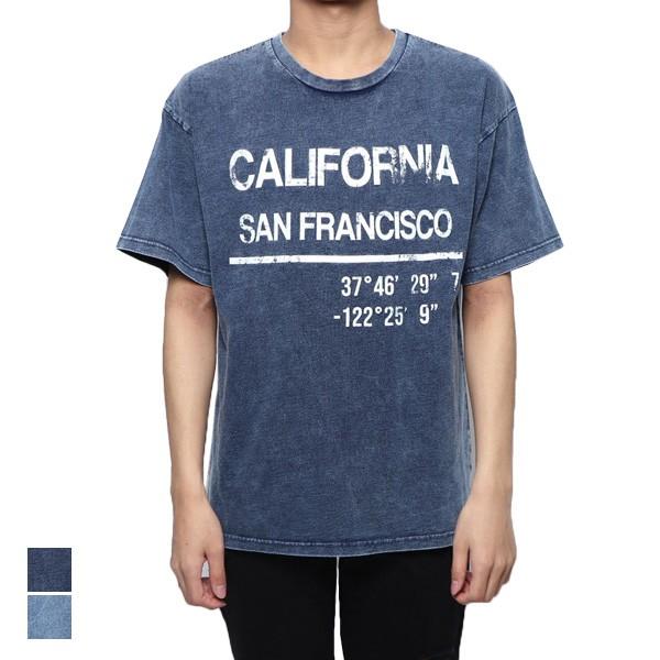 デニム カットソー Tシャツ ビッグシルエット ロゴプリント クルーネック 綿 コットン100 半袖 ケミカルウォッシュ カットデニム トップス メンズ Sb メンズファッション Styleblockmen 通販 Yahoo ショッピング