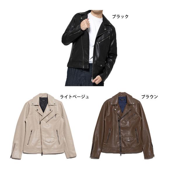 ライダース ジャケット 革ジャン Puレザー ダブル 長袖 無地 アウター ユニセックス メンズ ライトベージュ ブラウン ブラック Sb 3361 メンズファッション Styleblockmen 通販 Yahoo ショッピング