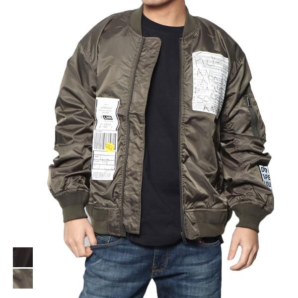 ブルゾン ジャンパー Ma 1 Ma1 ナイロン リブブルゾン デコレーションma1 カジュアルアウター 無地 シンプル メンズ Sb メンズファッション Styleblockmen 通販 Yahoo ショッピング