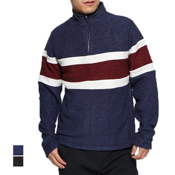 トレーナー プルオーバー フリース パネルボーダー カットソー ハーフジップ スタンドカラー 長袖 トップス メンズ Sb 9401 6 Styleblock スタイルブロック 通販 Yahoo ショッピング