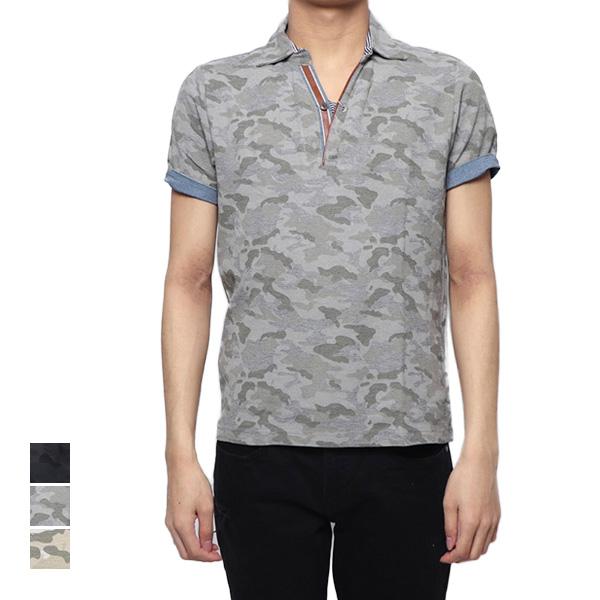 ポロシャツ シャツ 半袖 カモフラ柄 迷彩 綿 コットン100 トップス メンズ Sb 9403 267 メンズファッション Styleblockmen 通販 Yahoo ショッピング