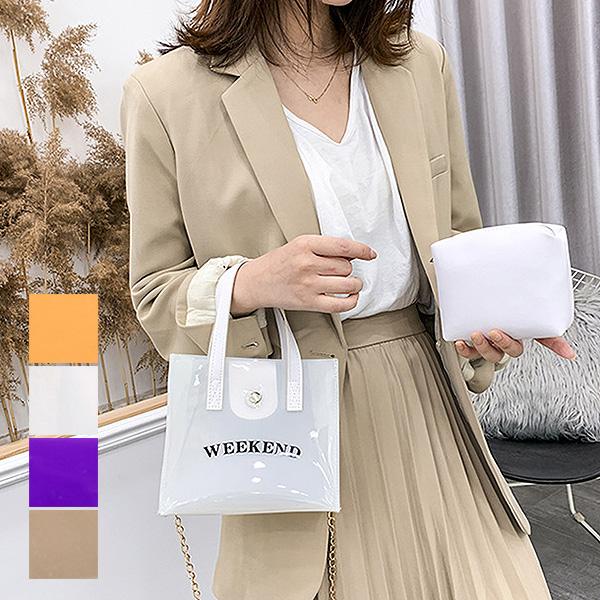 トートバッグ ハンドバッグ バッグ レディース Pvc クリアバッグ ビニール ロゴ 小さめ おしゃれ バッグインバッグ ポーチ付き 鞄 Sb Bag9 メンズファッション Styleblockmen 通販 Yahoo ショッピング