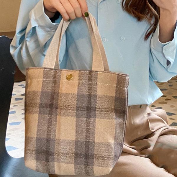 トートバッグ エコバッグ ランチバッグ 小さめ チェック柄 おしゃれ 起毛 秋 バッグ 鞄 レディース Sb Bag287 メンズファッション Styleblockmen 通販 Yahoo ショッピング
