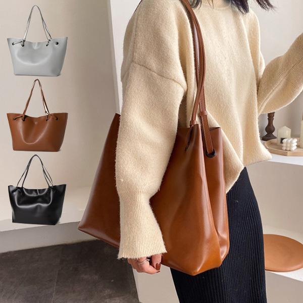 トートバッグ 大きめ 無地 Puレザー 革 スクエア マチ きれいめ 冬 通勤 通学 バッグ 鞄 レディース Sb Bag311 メンズファッション Styleblockmen 通販 Yahoo ショッピング