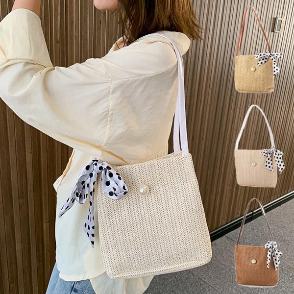 ショルダーバッグ かごバッグ ストロー素材 リボン付き 無地 夏 バッグ 鞄 韓国 レディース Sb Bag450 メンズファッション Styleblockmen 通販 Yahoo ショッピング