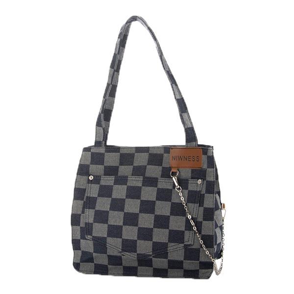 STYLEBLOCK ショルダーバッグ トートバッグ 市松模様 大きい A4