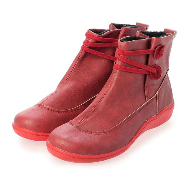 【RED(V)】レザー アンクルブーツ RED(V) スパイク加工 プリントレザー アンクルブーツ | THE
