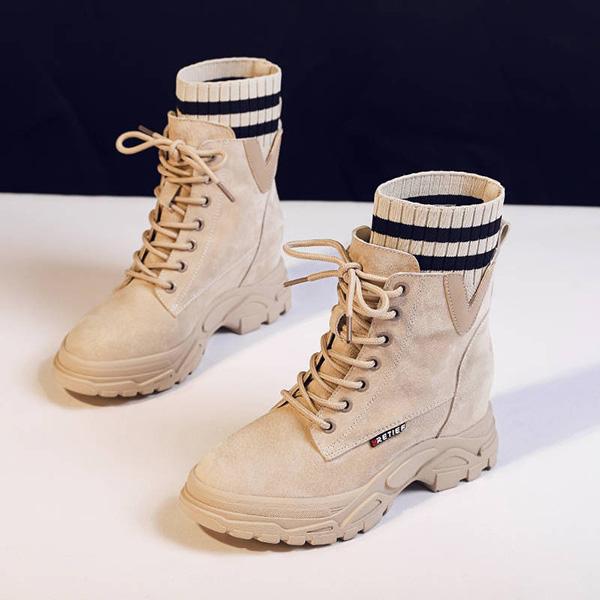 ブーツ ショート ソックス 厚底 冬 レースアップ ラインソックス 韓国 シューズ 靴 レディース Sb Boots150 メンズファッション Styleblockmen 通販 Yahoo ショッピング