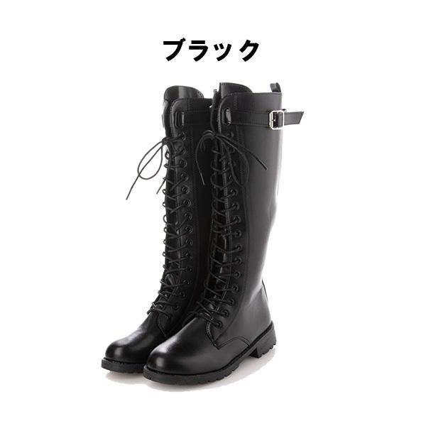 STYLEBLOCK ロングブーツ ブーツ レースアップ 黒 ローヒール 合 STYLEBLOCK ロングブーツ ブーツ レースアップ 黒 ローヒール 合