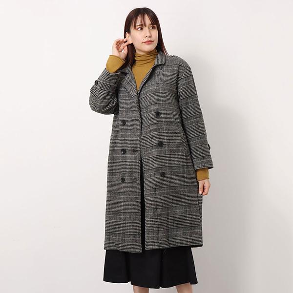 STYLEBLOCK チェスターコート コート ロング グレンチェック柄 STYLEBLOCK チェスターコート コート ロング グレンチェック柄