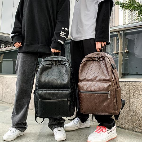 STYLEBLOCK リュック バックパック レザータッチ 合皮 編み込み STYLEBLOCK リュック バックパック レザータッチ 合皮 編み込み