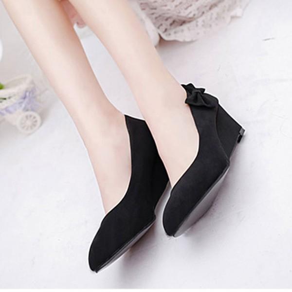 パンプス ウェッジソールパンプス ローヒール スエード調 合皮 リボン ラウンドトゥ 靴 シューズ 小物 レディース Sb Pumps016 メンズファッション Styleblockmen 通販 Yahoo ショッピング