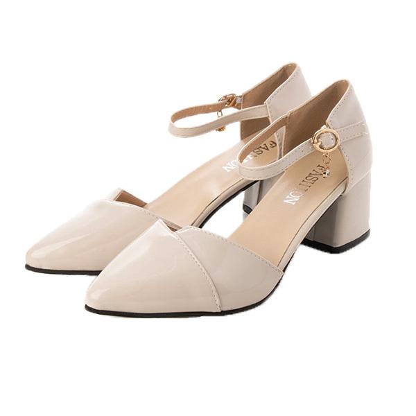 STYLEBLOCK パンプス ストラップ ヒール 太ヒール 結婚式