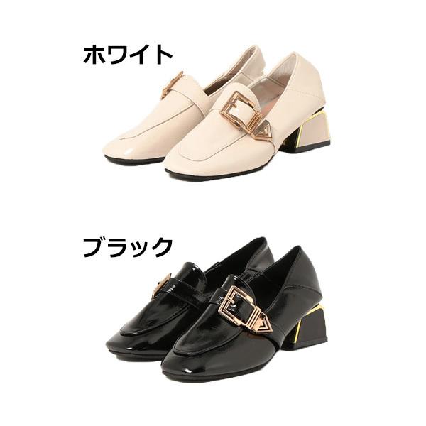 STYLEBLOCK パンプス ローファー スクエアトゥ 太ヒール