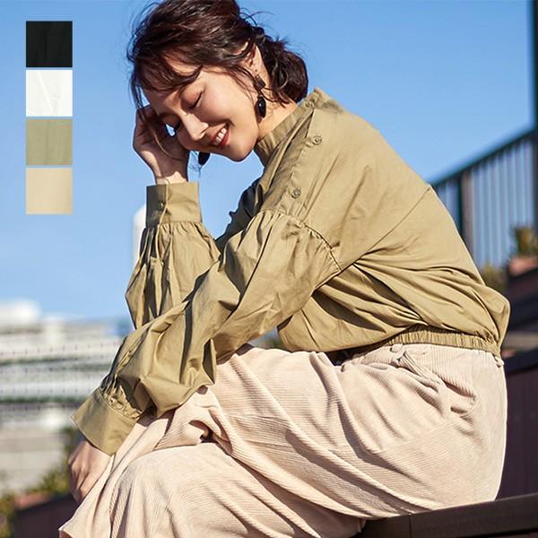 ブラウス シャツ レディース 白 長袖 おしゃれ パフスリーブブラウス ハイネック 2way ショート丈 無地 トップス Sb R パーティードレス Style Block 通販 Yahoo ショッピング