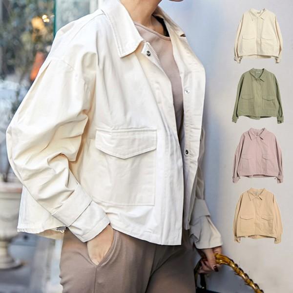 ジャケット レディース 春 カジュアル ミリタリー 長袖 無地 薄手 ポケット ワイドビッグシルエット アウター Sb R メンズファッション Styleblockmen 通販 Yahoo ショッピング