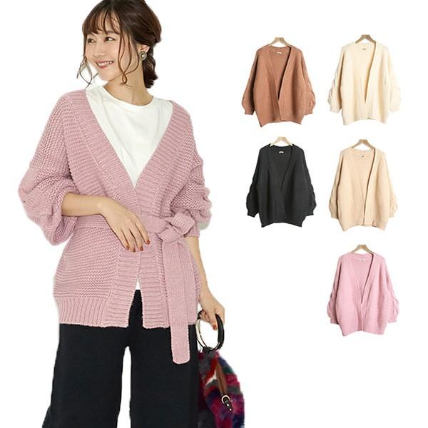 カーディガン 春夏 ニットカーディガン ケーブル編み ベルト付き 長袖 無地 アクリル トップス レディース Sb R Styleblock スタイルブロック 通販 Yahoo ショッピング