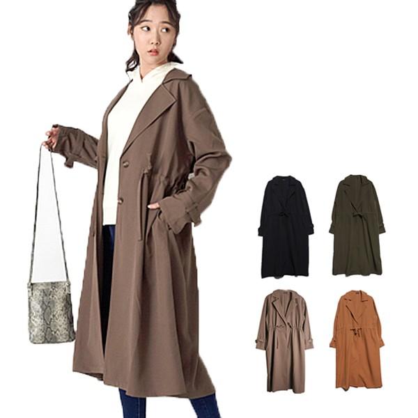 STYLEBLOCK コート 春夏 ート トレンチコート ロング とろみ素材 