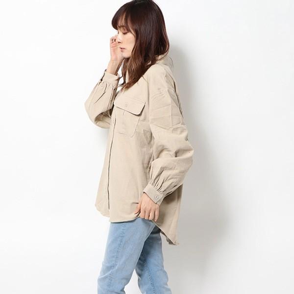 シャツ ブラウス オーバーシャツ コーデュロイ 後ろリング タック入り オーバーサイズ ビッグシルエット レギュラーカラー 長袖 無地 トップス レディース Sb R パーティードレス Style Block 通販 Yahoo ショッピング